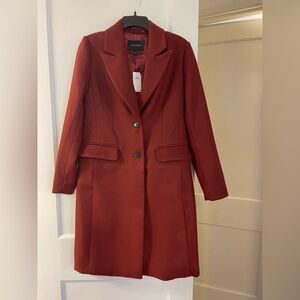 NWT Banana Republic Factory burgundy coat size S